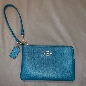 Blue Coach Wristlet